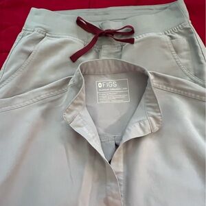 Figs scrub set, cement color, size S